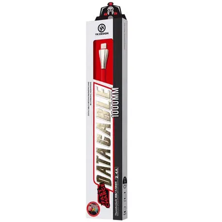 Yk Design Fast Charge Datal Cable 1000Mm Thunderbolt - Red 1