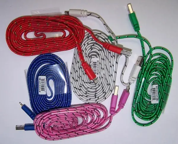 Iphone 5 6 7  Braided Cloth Phone Cable Charging Cords 6 Foot 1