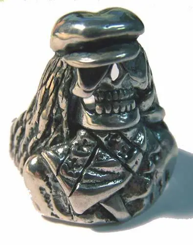 Cival War Soldier Skeleton Biker Ring 1