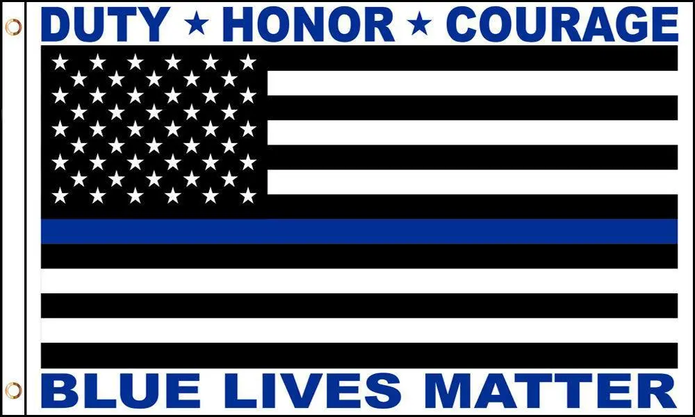 Blue Lives Matter Thin Blue Line (3Ft X 5Ft) Flag 1
