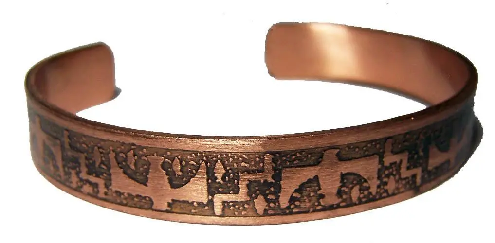 Pure Copper 22 Gram Native Style #T Cuff Bracelet 1