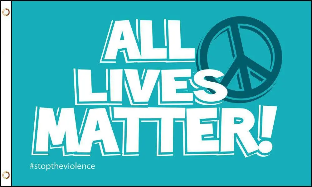 All Lives Matter Peace Sign (3Ft X 5Ft) Flag 1