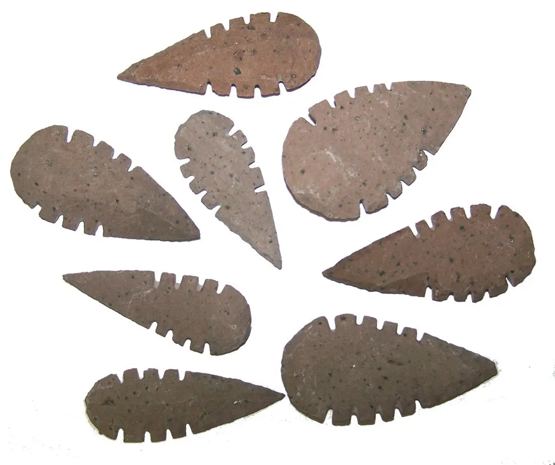 Serrated Hickoryite Stone Large 2 To 3 Inch Arrowheads 1