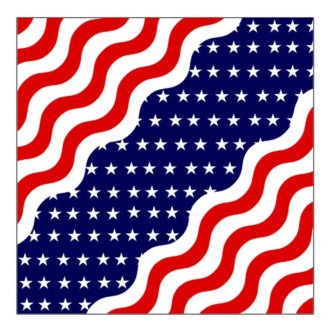 Deluxe American Usa Wavy Flag Biker Bandana (Sold By The Piece Or Dozen) 1