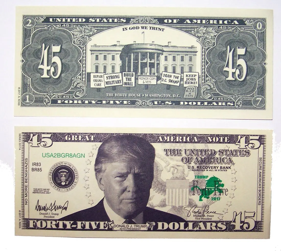 Donald Trump 45 Dollar Fake Money Bill 1