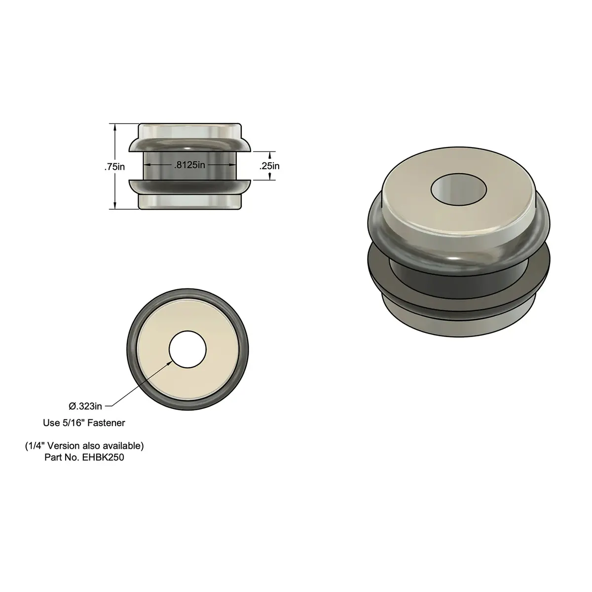 Hanger Bushing Kit For Exhaust Or Fabrication - Grommet 2