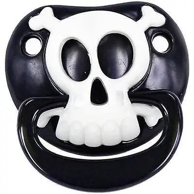 Black Pirate Skull Billy Bob Toddler Pacifier 1