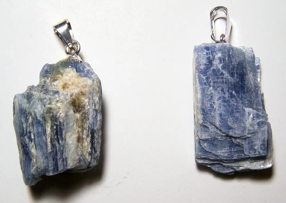 Blue Kyanite Rough Natural Mineral Stone Pendant 1