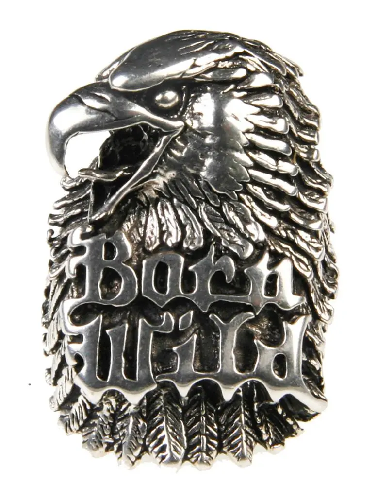 Born Wild Eagle Head Biker Ring 1