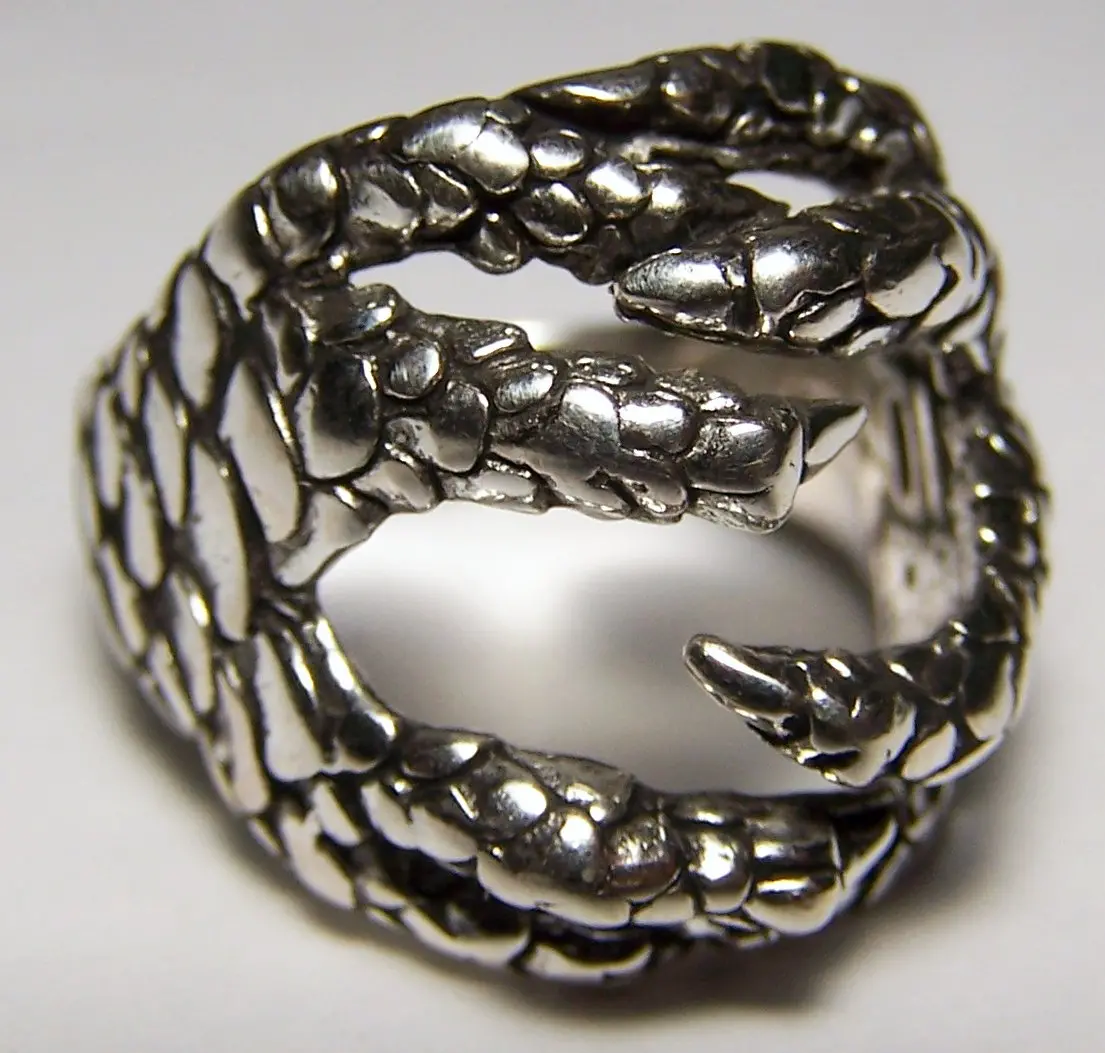 Wrap Around Eagle Claws Deluxe Biker Ring 1