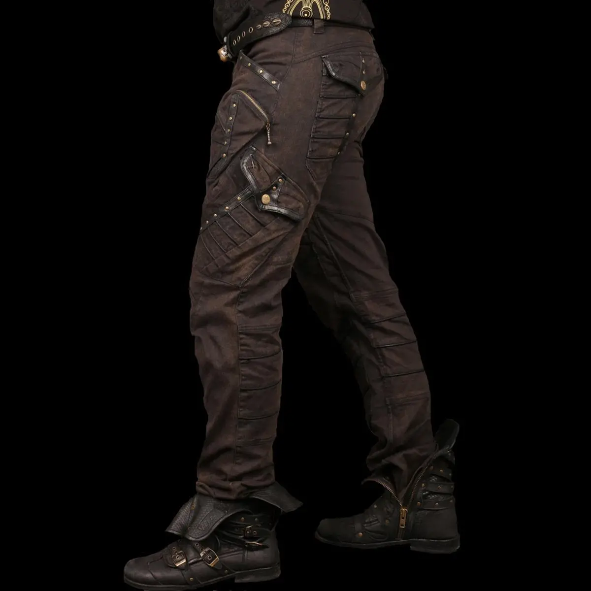 Blade Denim & Leather Pants 1