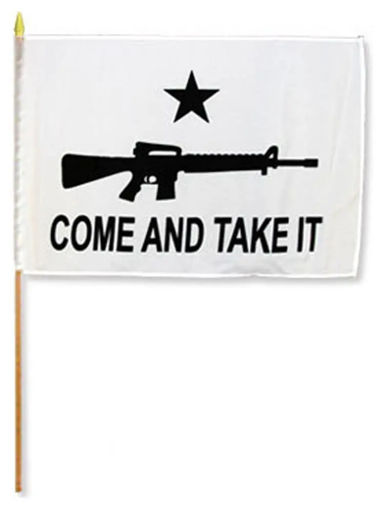 Come And Take It Rifle Gun (12In X 18In) Flag On The Stick 1