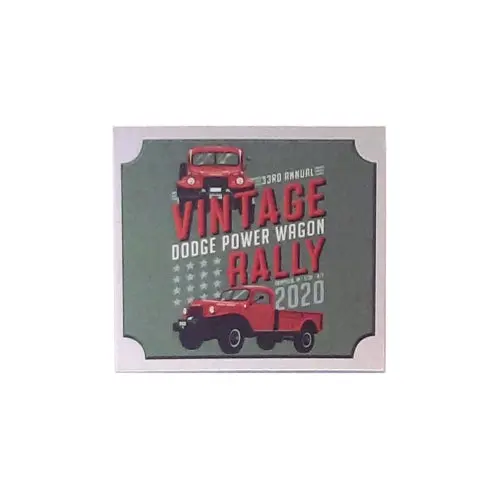 33Rd Annual Vintage Dodge Power Wagon Rally Dash Plate 1
