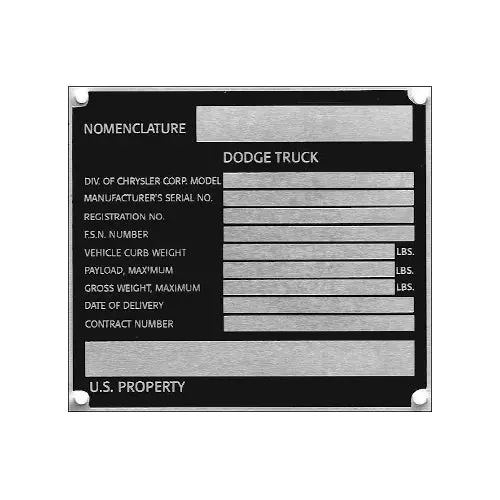 Data Plate Stamping Service 1