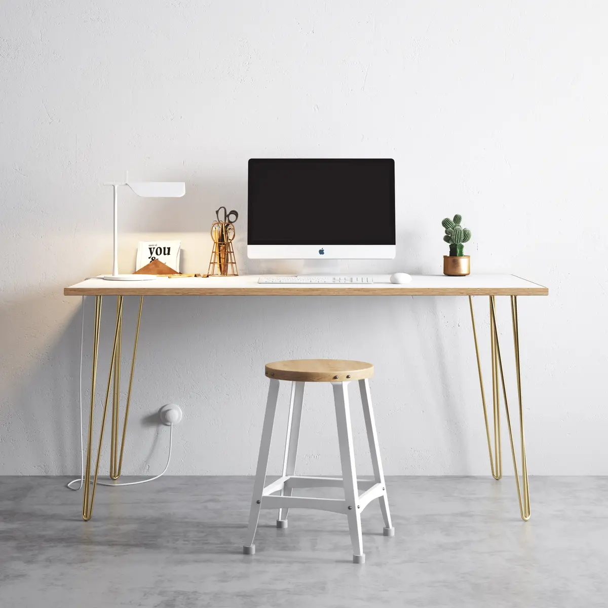 Hairpin Table (White) 14