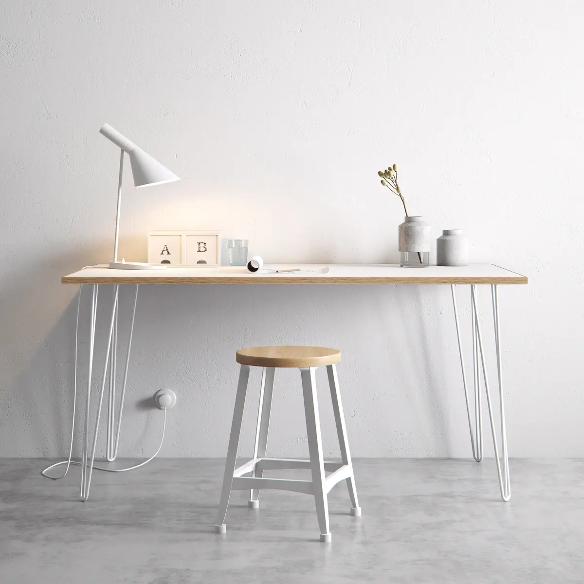 Hairpin Table (White) 10