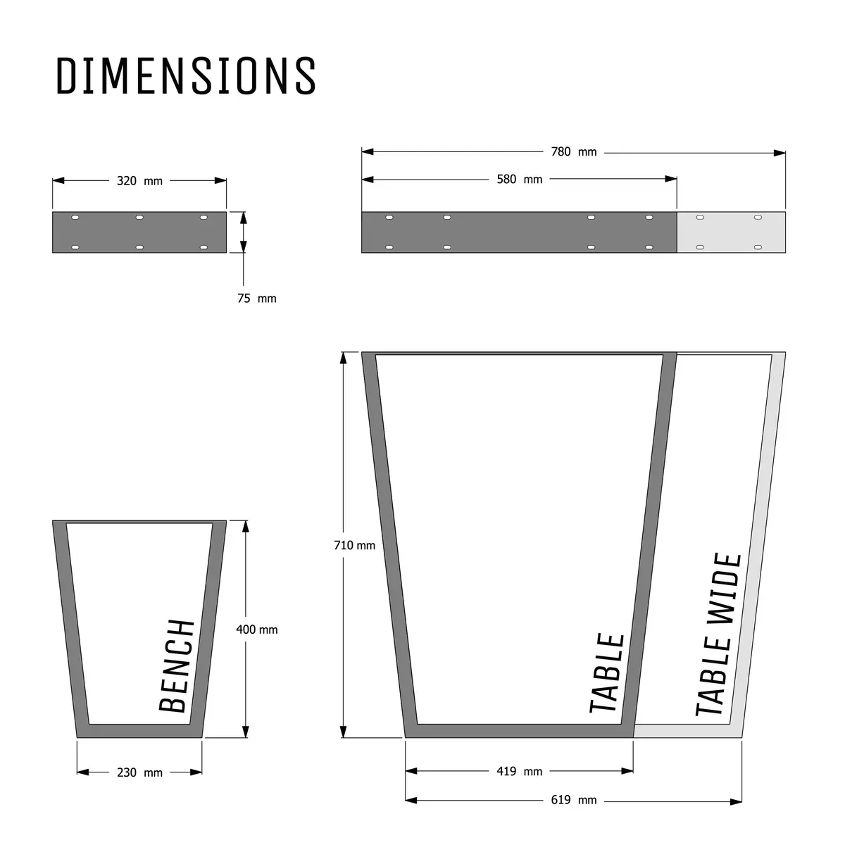 V-Frame Industrial Legs 3