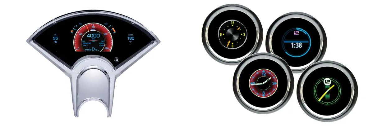 Dakota Digital Grafix Gauges For 55 Chevy Car - Bel Air Grfx-55C 2