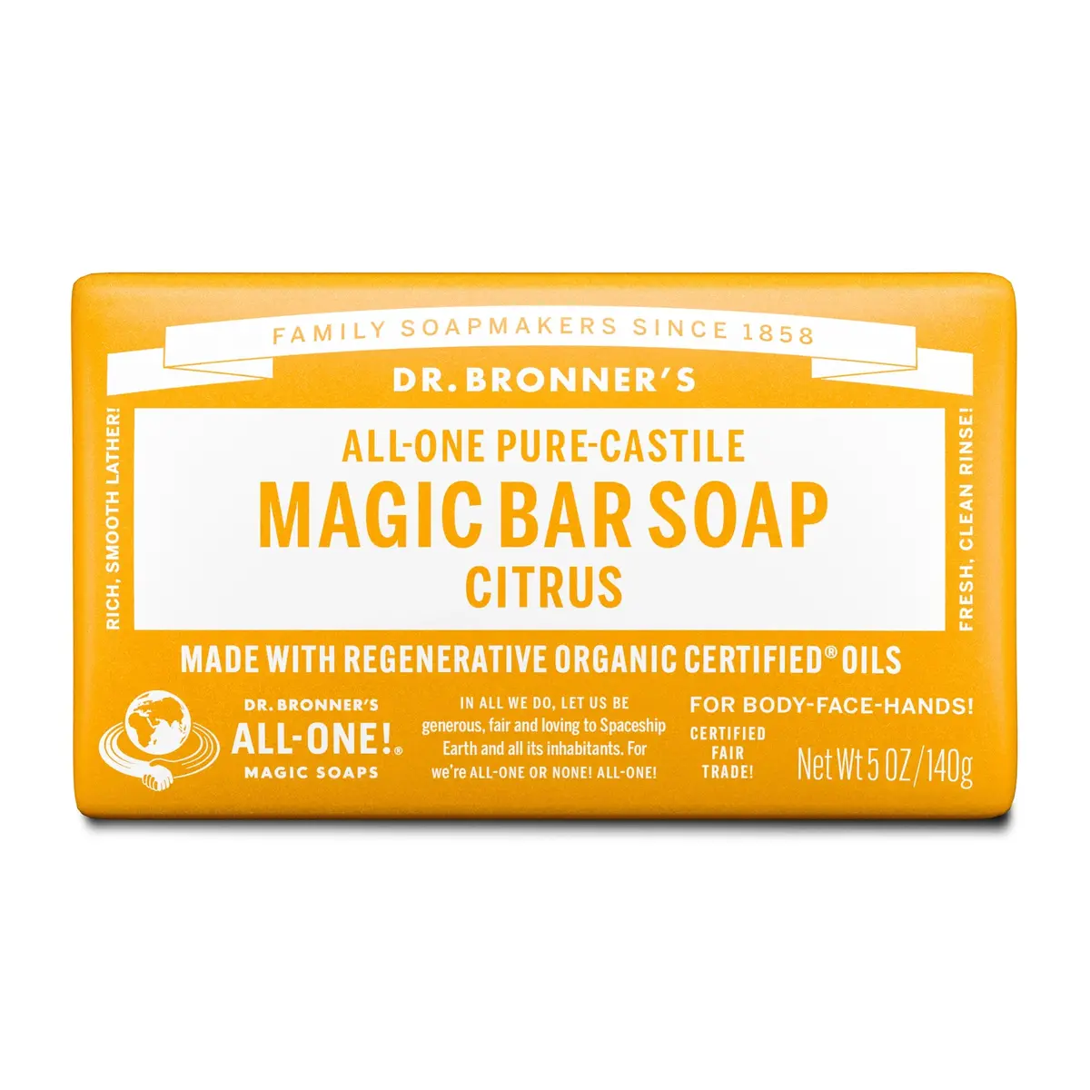 Citrus - Pure-Castile Magic Bar Soap 1