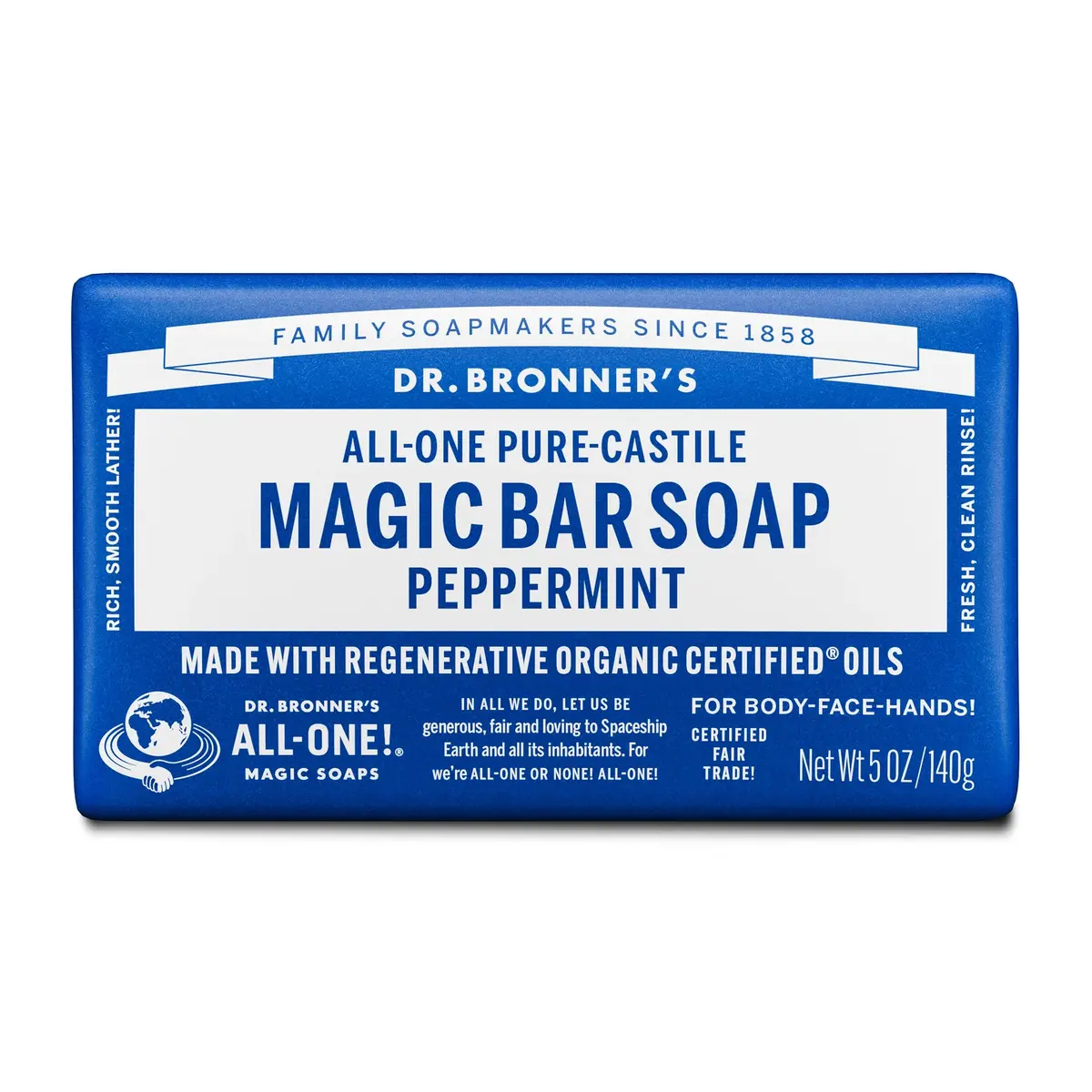 Peppermint - Pure-Castile Magic Bar Soap 1