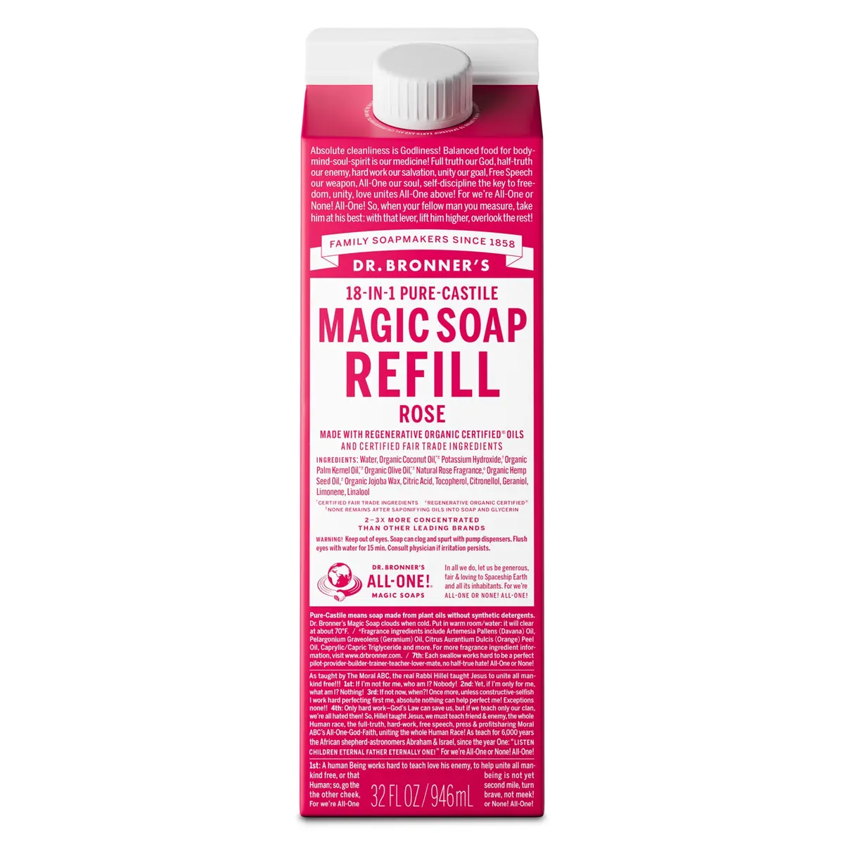 Rose - Pure-Castile Magic Soap Refill 1