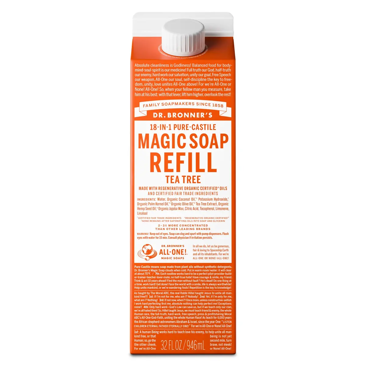 Tea Tree - Pure-Castile Magic Soap Refill 1