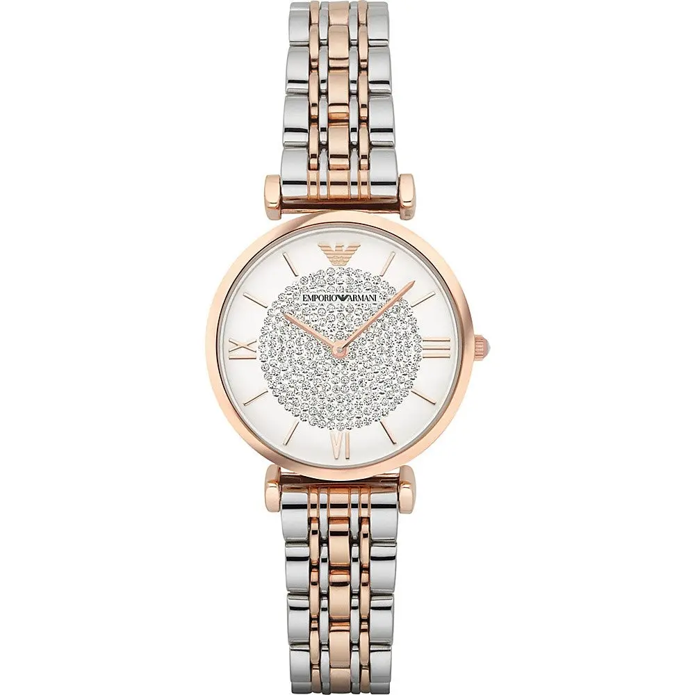 Emporio Armani - Women's Retro Two-Tone Stainless Steel Quartz Watch Ar1926 - Walmart.Com 1