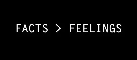 Fact > Feelings 3" X 5" Sticker (Sold By The Piece Or Dozen) 1