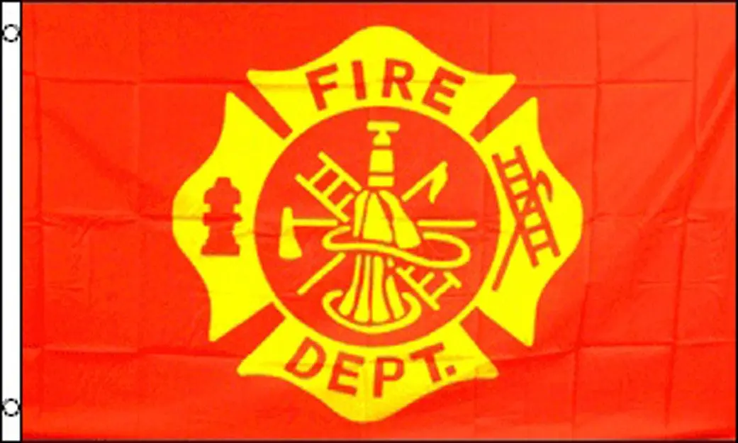 Fire Dept Department Emblem Flag New (3Ft X 5Ft) Flag 1