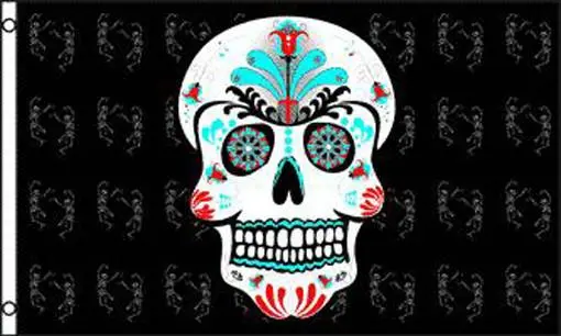 Sugar Skull Skeletons (3Ft X 5Ft) Flag 1