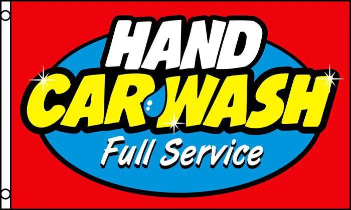 Hand Car Wash Full Service (3Ft X 5Ft) Flag 1