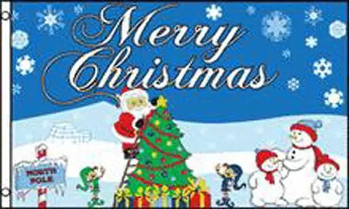 Santa Christmas Tree North Pole (3Ft X 5Ft) Flag 1