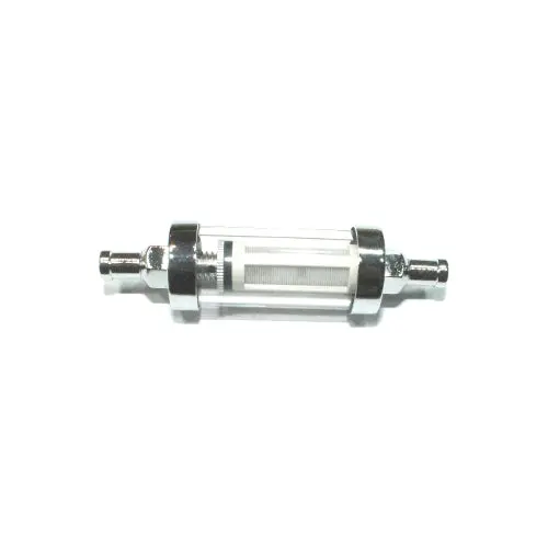 New Chrome & Clear Glass In-Line Fuel Filter - Ngf5608 1