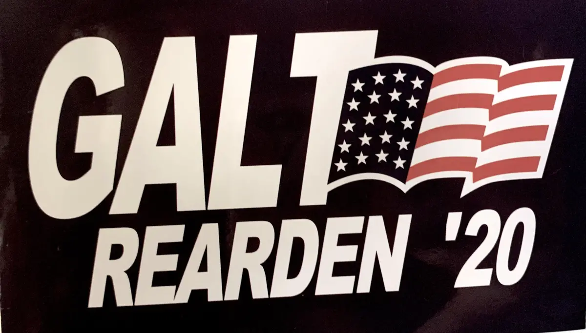 John Galt / Hank Rearden 2020 Presidential Sticker (Sold By The Piece Or Dozen) 1