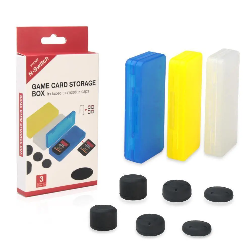 Dobe Game Card Storage Case + Thumbstick Caps For Nintendo Switch 1