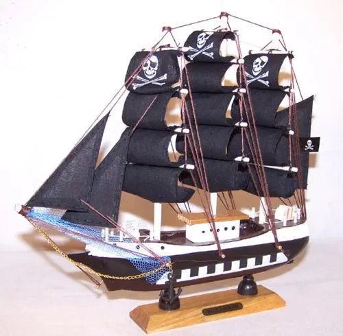 Wooden 9 Inch  Pirate Ship 1