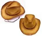 Deluxe Cowboy Brown Curl Up Hat 1