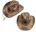 Deluxe Cowboy Black Tone Curl Up Hat 1