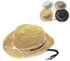 Kids Straw Cowboy Hats With Hat Band 1