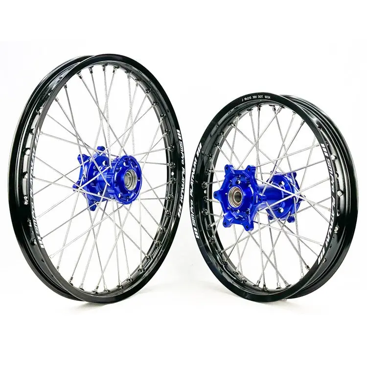 Sm Pro Platinum Wheel Set Husqvarna Te/Fe 2024-2025 Blue Hub Black Rim 1