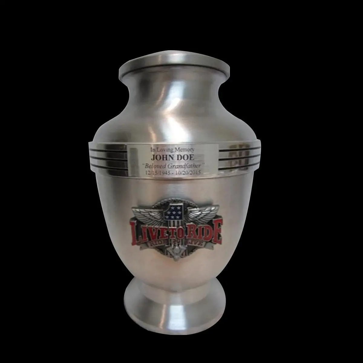 Biker Cremation Urn—Inox 1
