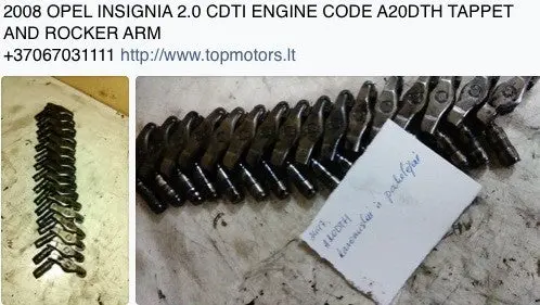 2008 Opel Insignia 2.0 Cdti Engine Code A20dth Tappet And Rocker Arm +37067031111 Http://Www.Topmotors.Lt 1