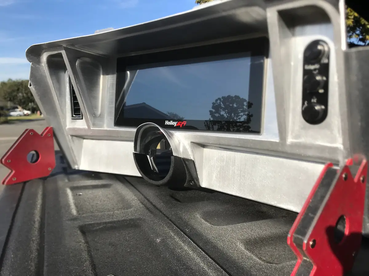 1969 Camaro Aluminum Gauge Carrier Bezel For 12.3" Holley Pro Dash - Nova 1