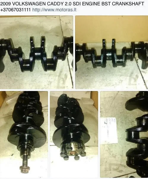 2009 Volkswagen Caddy 2.0 Sdi Engine Bst Crankshaft 1