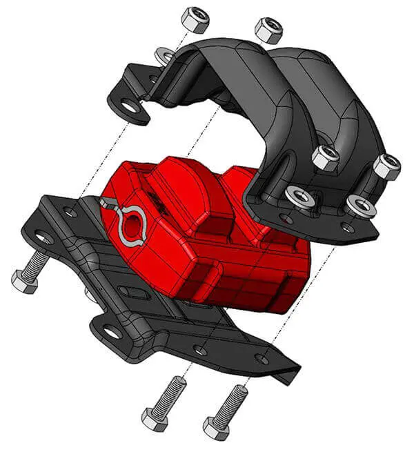 Holley / Hooker Lt Clamshell Engine Mount Kit With Poly Mounts 1