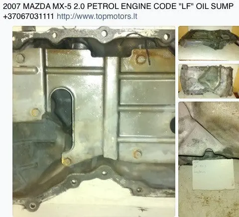 2007 Mazda Mx-5 Petrol 2.0 Engine Code "Lf" Oil Sump 1