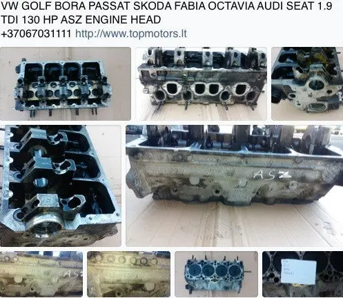 Vw Golf Bora Passat Skoda Fabia Octavia Audi Seat 1.9 Tdi 130 Hp Asz Engine Head 1