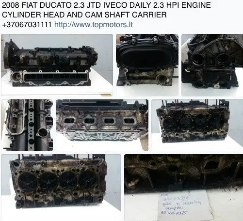 2008 Fiat Ducato 2.3 Jtd Iveco Daily 2.3 Hpi Engine Cylinder Head And Cam Shaft Carrier 1