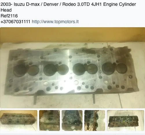 2003- Isuzu D-Max / Denver / Rodeo 3.0Td 4Jh1 Engine Cylinder Head  Ref2116 1