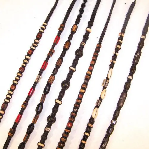Dark Hemp Beaded Necklaces 1